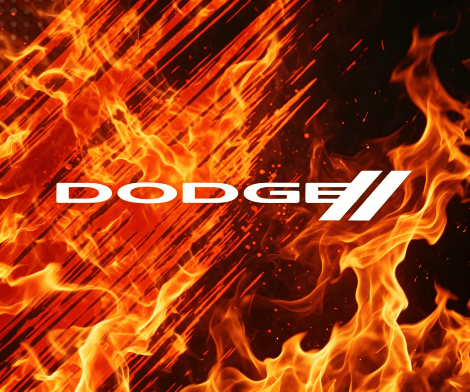 Dodge vehicle logo with fiery high‑performance graphic for forced‑induction upgrade