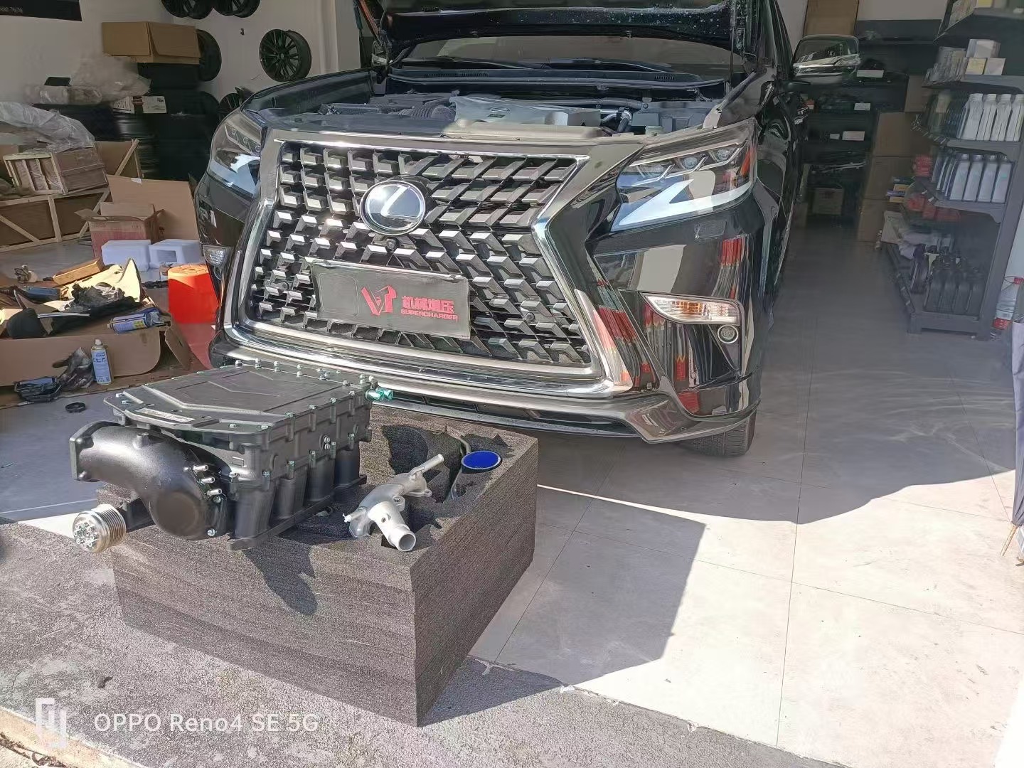 ANROT VT Supercharger installed on Toyota LandCruiser 4.6L 1UR-FE engine bay OEM fitment
