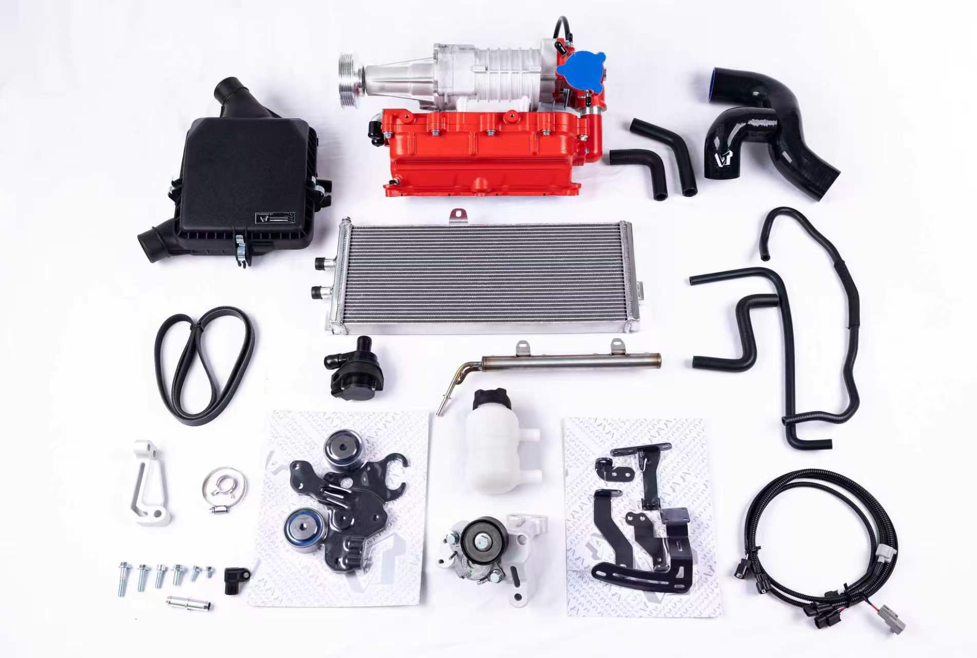 Custom water-to-air intercooler cooling system for Suzuki Jimny JB74 JC74 VT supercharger kit