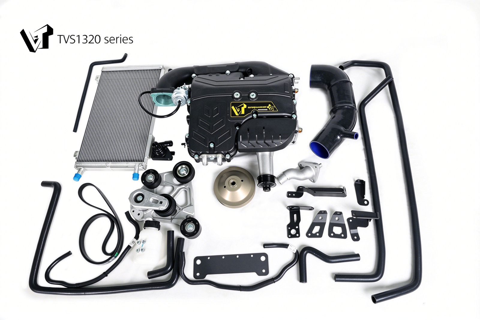 ANROT VT Supercharger installed on Toyota LandCruiser Prado 4.0L engine bay